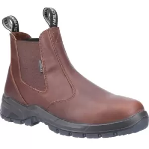 Image of Amblers Unisex Adult Leather Safety Boots (12 UK) (Brown)