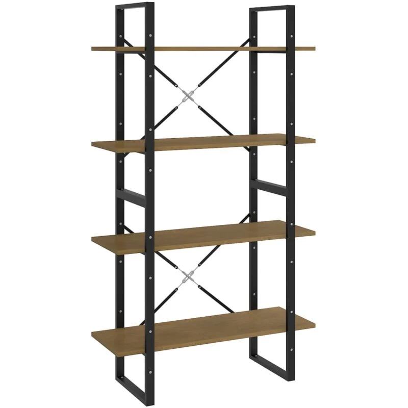 Image of VIDAXL 4-Tier Book Cabinet 80x30x140cm Solid Pine Wood Vidaxl 8720286567555