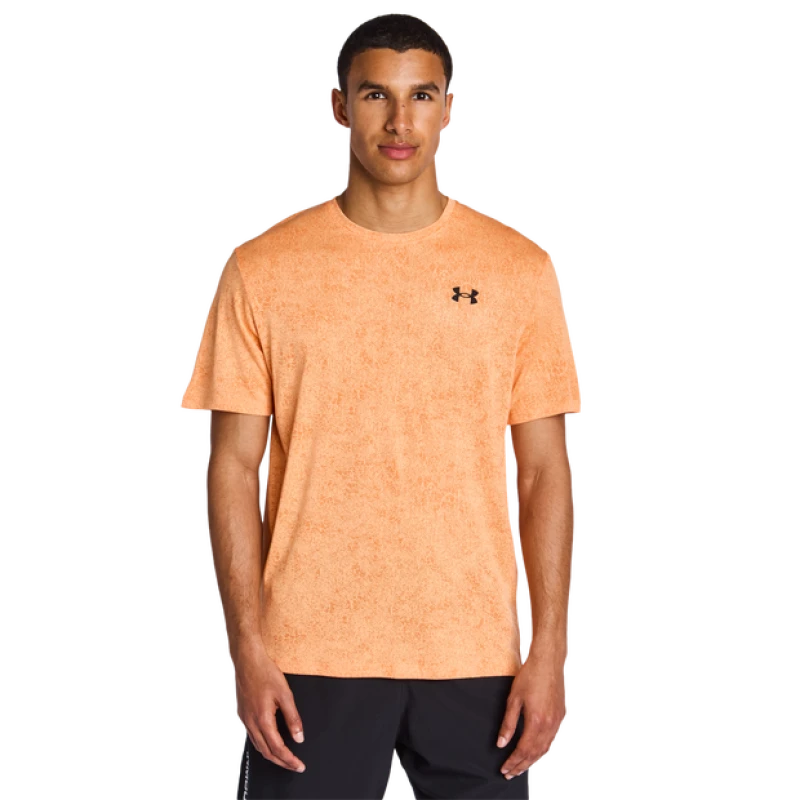 Image of Under Armour Tech Men T-Shirts - Orange - Size M - Poly Jersey