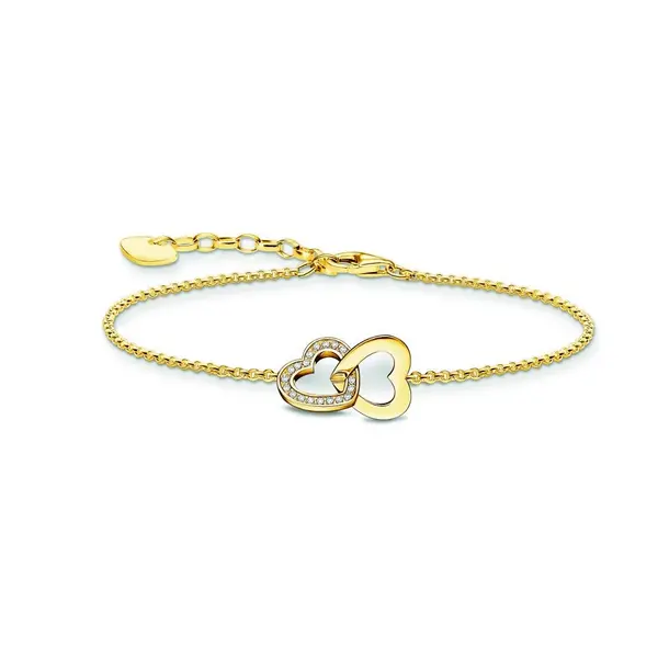 Image of Thomas Sabo Sterling Silver Basics White Gold Plated Zirconia Bracelet