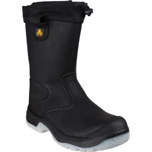 Image of Amblers Mens Safety FS209 Water Resistant Pull On Safety Rigger Boots Black Size 11