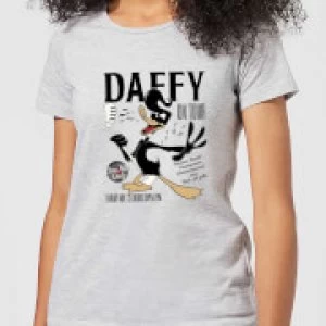 Image of Looney Tunes Daffy Concert Womens T-Shirt - Grey - 3XL
