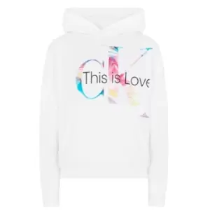 Image of CALVIN KLEIN JEANS Unisex Pride Monogram Hoodie - White