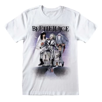 image of Beetlejuice - Poster White Unisex Large T-Shirt - White