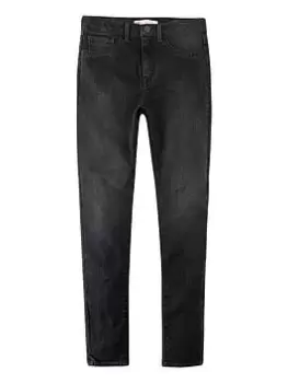 Image of Levis Girls 720 High Rise Super Skinny Jeans - Black, Size Age: 10 Years, Women