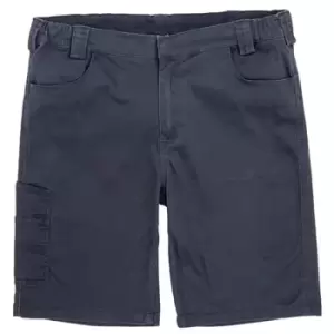 image of Result Mens Workguard Slim Chino Shorts (L) (Navy Blue) - Navy Blue