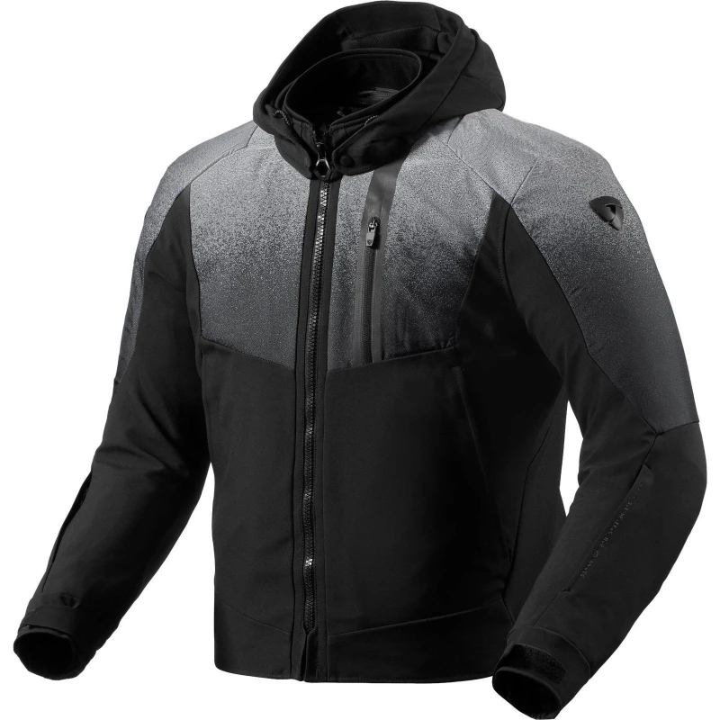 Image of Rev It Epsilon H2O Motorcycle Jacket S Black Grey Black Grey