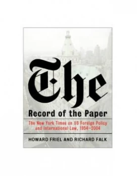 Image of The Record of the Paper by Richard Falk Hardback