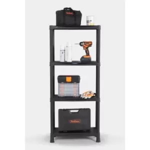 image of VonHaus 4-Tier Black Shelving Unit