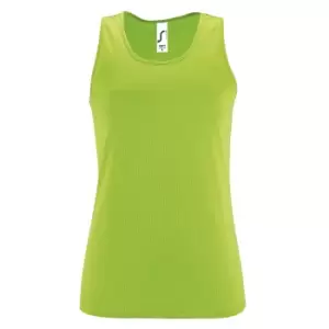Image of SOLS Womens/Ladies Sporty Performance Sleeveless Tank Top (XL) (Neon Green)