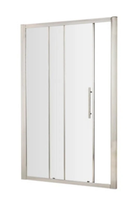 Image of Balterley 8mm Toughened Safety Glass Single Sliding Shower Door Chrome 1400mm Silver