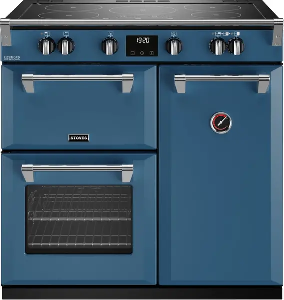 image of Stoves Richmond Deluxe ST DX RICH D900Ei TCH TBL Electric Range Cooker with Induction Hob - Thunder Blue - A/A Rated