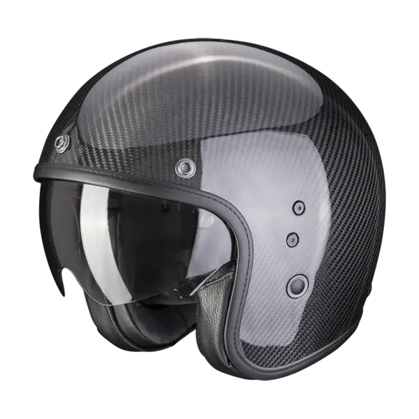 Image of Scorpion Belfast Carbon Evo Solid Black Jet Helmet M