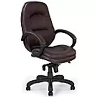 Image of Nautilus Designs Ltd. Luxurious Leather Faced Executive Armchair with Padded, Upholstered Armpads and Pronounced Lumbar Support Red DPA605KTAG/LBY