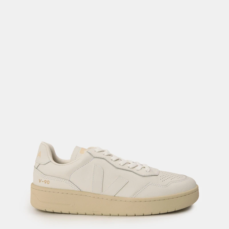 Image of Veja Womens Bastle Leather Court Trainers White female 3 (36)