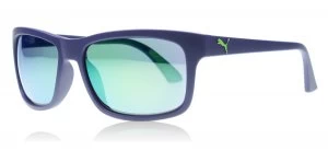 image of Puma Foundation V1 Sunglasses Matte Blue 005 56mm