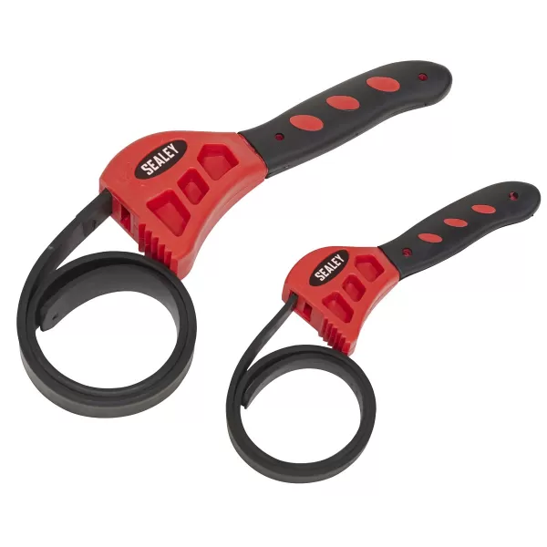 Image of Genuine SEALEY AK6408 Strap Wrench Set 2pc