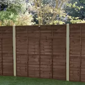 Image of Forest 6a x 5a 6 Brown Pressure Treated Super Lap Fence Panel (1.83m x 1.68m)