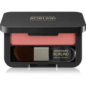 image of Annemarie Borlind Powder Rouge Powder Blush with Mirror and Applicator Shade Coral 5 g