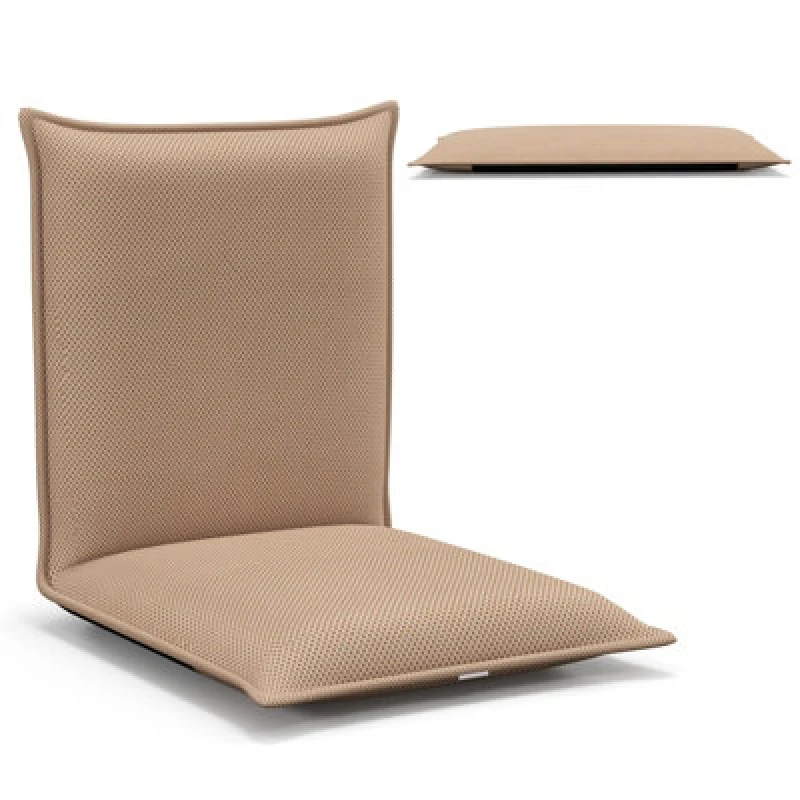 Image of Costway Lazy Sofa Floor Chair Foldable Gaming Chair Recliner With 6 Adjustable Positions
