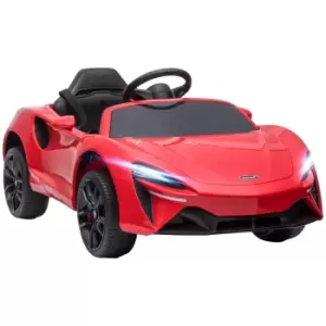 image of HOMCOM Mclaren Licensed Kids Electric Ride on Car with Butterfly Doors, 12V Powered Electric Car with Remote Control, Music, Horn, Headlights, MP3 Slo