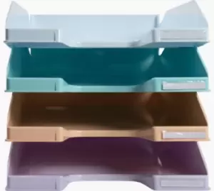 Image of Exacompta Aquarel Combo Midi Letter Tray Set