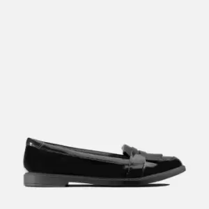 Image of Clarks Youth Scala Bright School Shoes - Black Patent - UK 4 Kids
