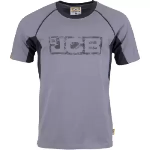Image of JCB Trade Work T-Shirt Grey & Black - Small