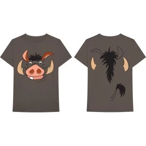 Image of Disney - Lion King Pumbaa Unisex Large T-Shirt - Brown