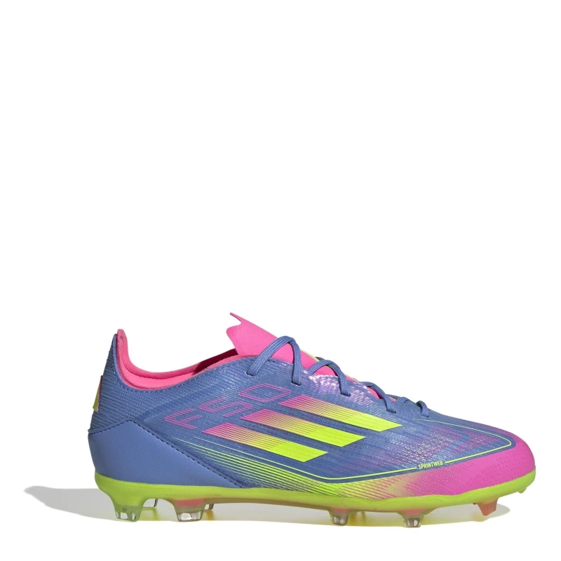 Image of adidas F50 Elite Childrens Firm Ground Football Boots Blue/Lemon male 1 (33)