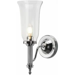 image of Loops - IP44 Wall Light Glass Shade Georgian Style Polished Chrome LED G9 3.5W