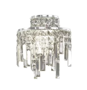 image of Maddison Wall Lamp 2 Light Polished Chrome, Crystal