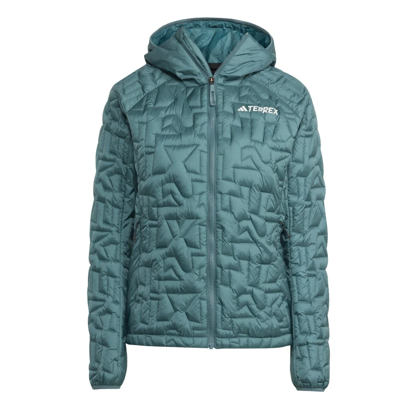 Image of adidas Womens Xperior PrimaLoft Water-Repellent Packable Insulated Puffer Jacket Teal female 14 (L)