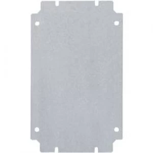 image of Rittal 1564.700 Mounting Plate For Terminal Boxes L x W 400 mm x 200 mm Galvanised steel sheet