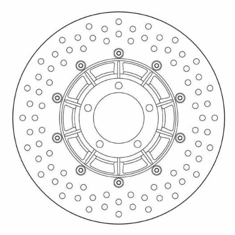 Image of BREMBO 68B407B1 Brake disc PRIME - Serie-Oro - Fixed Disc Front, Perforated Brake Disc (82)