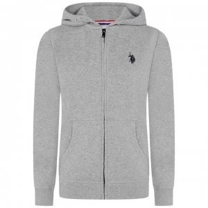 image of US Polo Assn Zip Hoodie - Vintage Grey