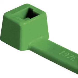 Image of HellermannTyton 116-01815 T18R-PA66-GN-C1 Cable tie 100 mm 2.50 mm Green 100 pc(s)
