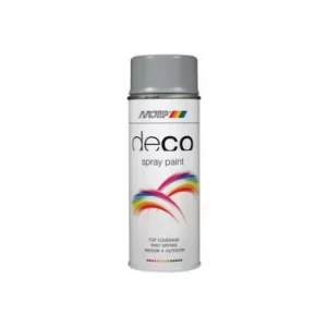 image of PlastiKote Deco Spray Paint High Gloss RAL 7001 Silver Grey 400ml