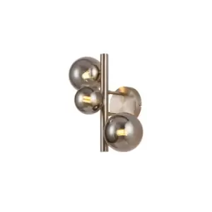 Image of Marshall Wall Lamp, 3 Light G9, Satin Nickel, Smoke Plated Glass