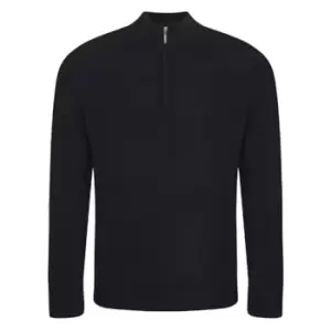 image of Ecologie Mens Wakhan Zip Neck Sweater (L) (Black)