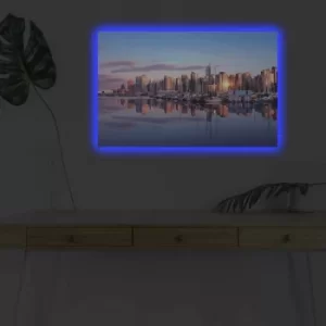 Image of 4570DHDACT-095 Multicolor Decorative LED Lighted Canvas Painting