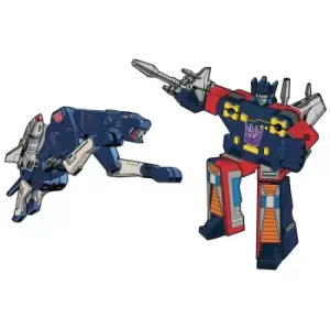 image of Transformers Retro Pin Set 2-pack - Ravage & Rumble