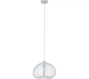 image of INTERIORS by Premier Lavis 1 Bulb Pendant Ceiling Light - White