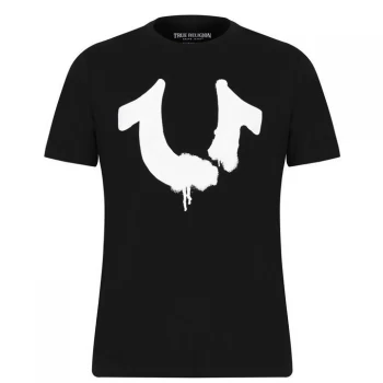 Image of True Religion True Religion Horseshoe Ink T Shirt - Black