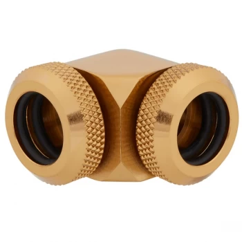 Image of Corsair XF Hardline 90 Angled 14mm Gold Fitting - Twin Pack (CX-9052016-WW)