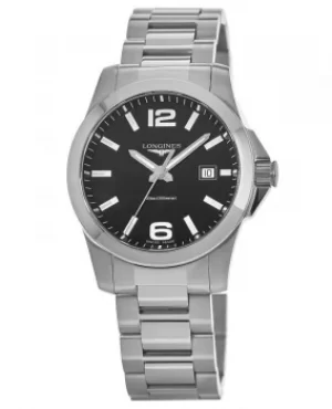 image of Longines Conquest Automatic 39mm Black Dial Stainless Steel Mens Watch L3.776.4.58.6 L3.776.4.58.6