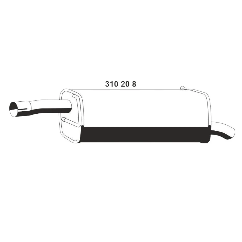 Image of ERNST 310208 Rear silencer End Silencer (3437)