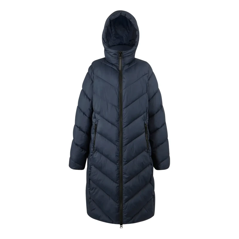 Image of Womens long hooded down jacket Regatta Anita Bleu Female 36