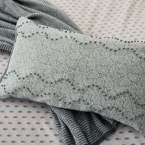 Image of Murmur Edie Lough Green Cushion Green and White