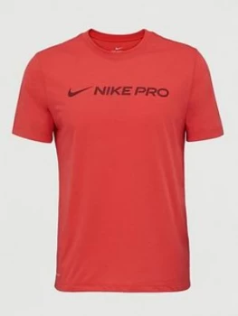 Image of Nike Pro Dry T-Shirt - Red